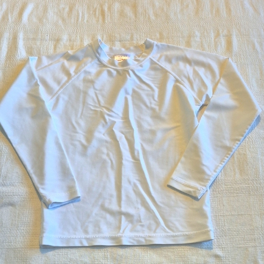 Hanna Andersson girls or boys size 140 or 10 long sleeve swim rash guard VGUC